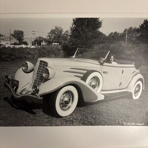 1935 Auburn 851‎ Boattail Speedster Convertible 8x10 Dottie Gheen Photo